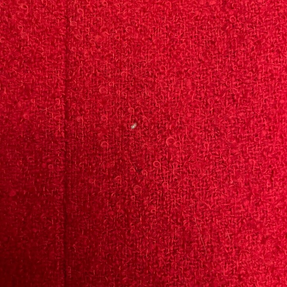 Vintage Red Wool Coat w/Mink fur collar M/L - Picture 3 of 3